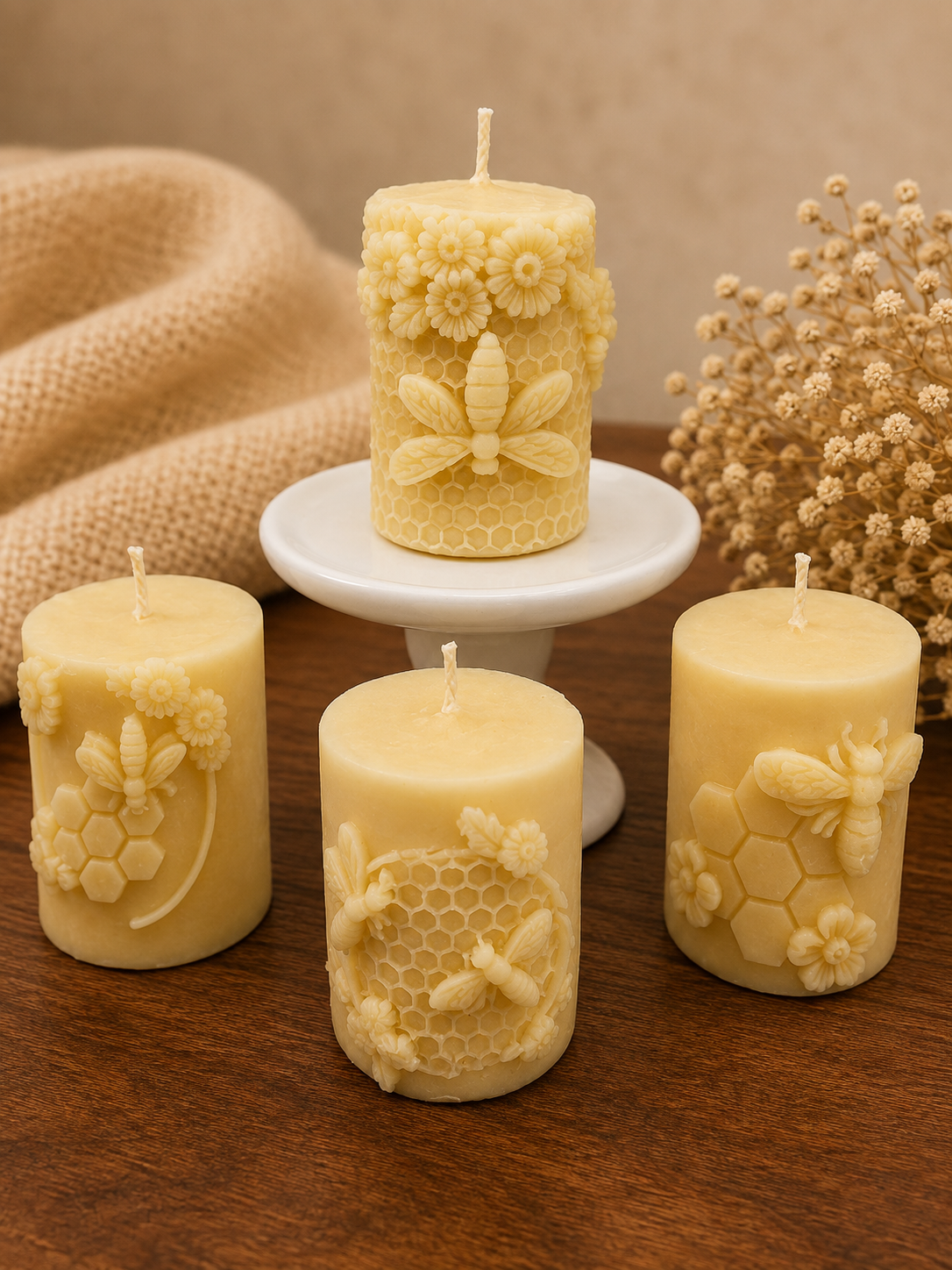 Beeswax Pillar Candle