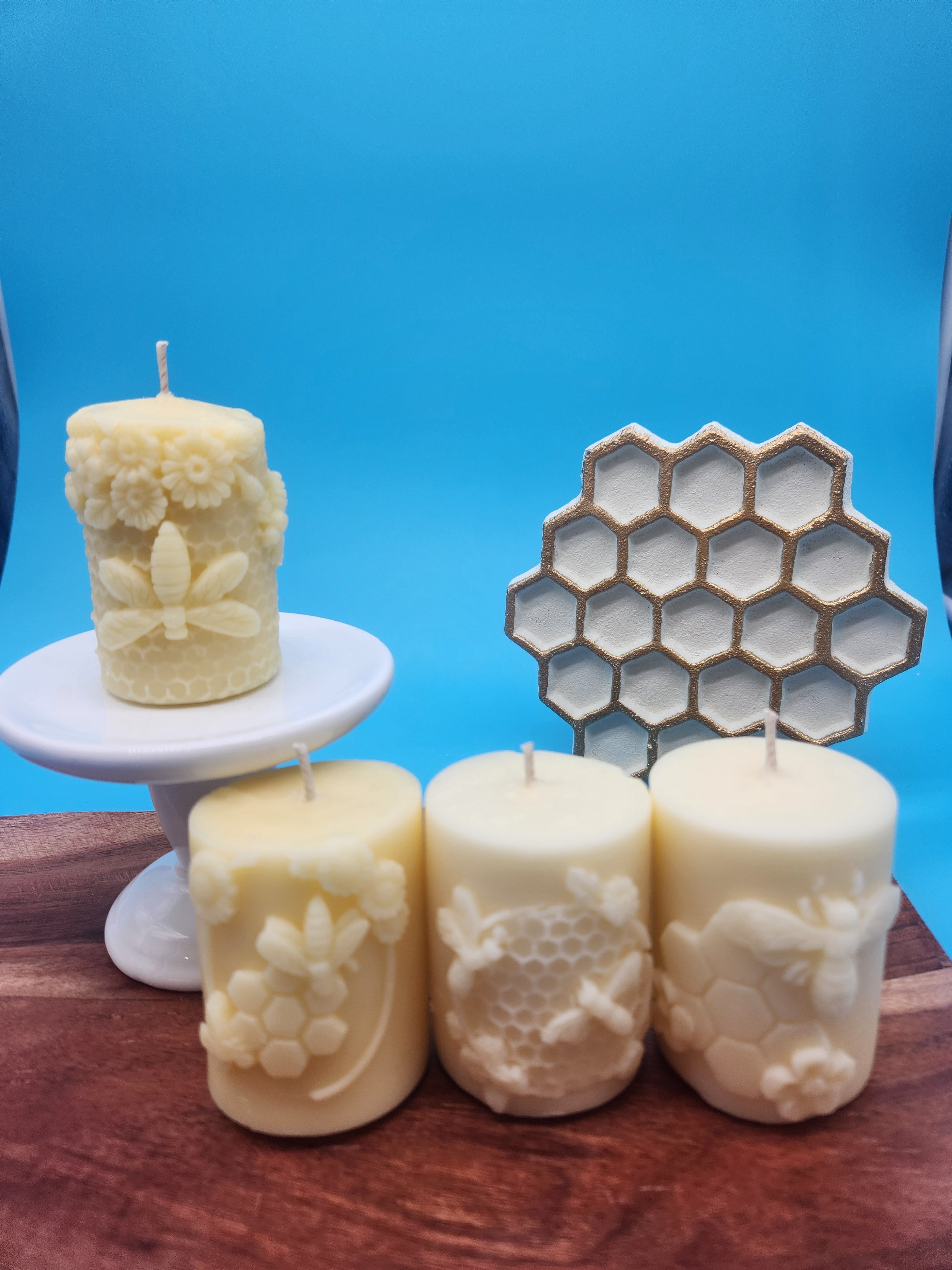 Scented Beeswax Pillar Candle