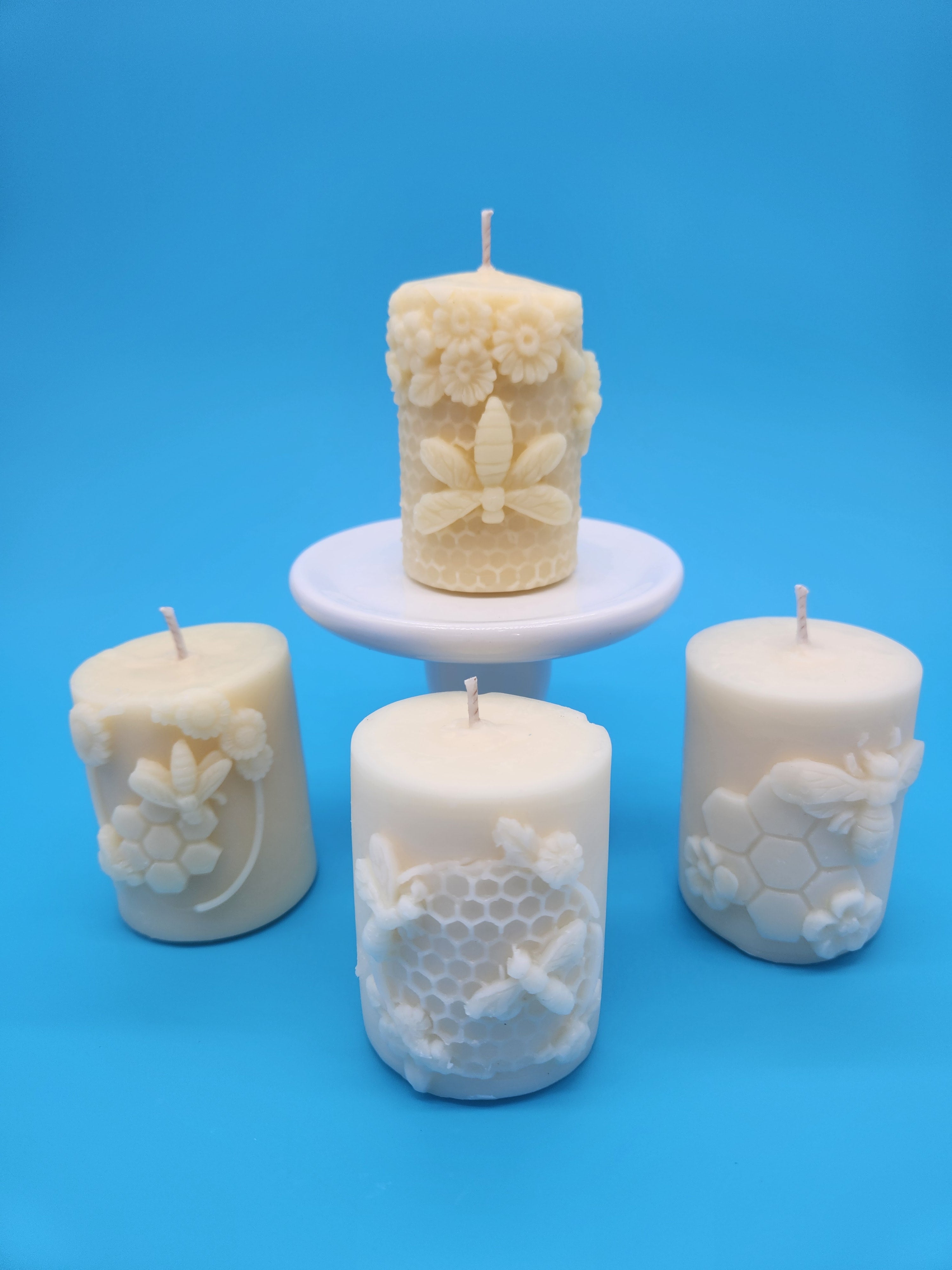 Scented Beeswax Pillar Candle