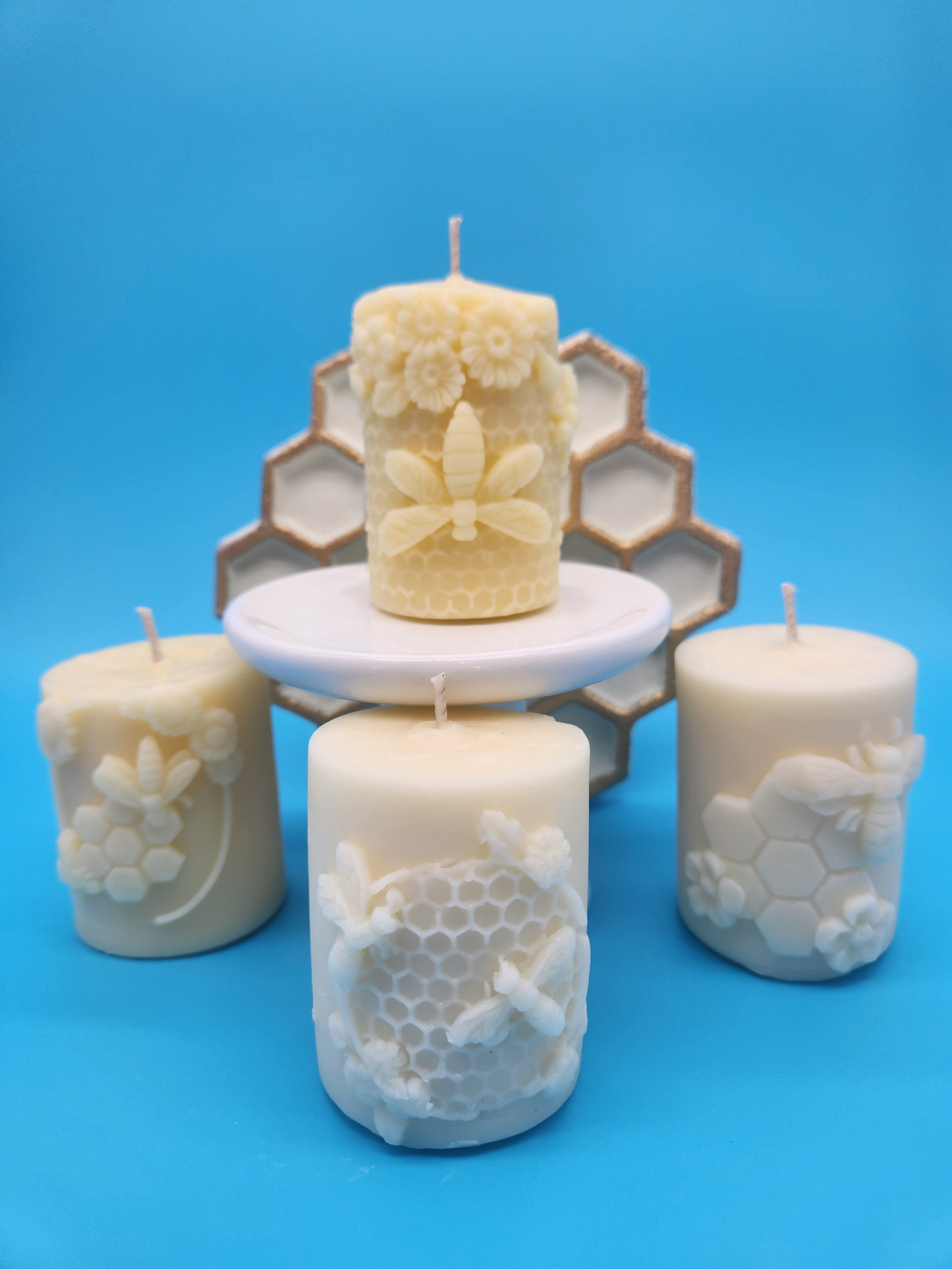 Scented Beeswax Pillar Candle